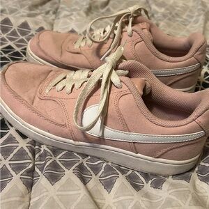 Nike Women's Pink and White Sneakers